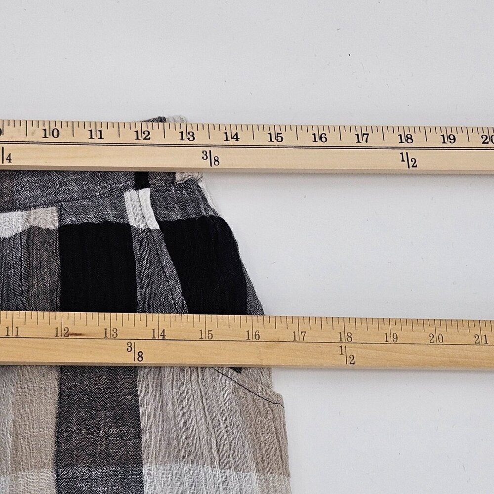 Habitat Liv By Habitat Linen Plaid Lantern Pants Women’s Size XS Lagenlook Artsy - Picture 8 of 11